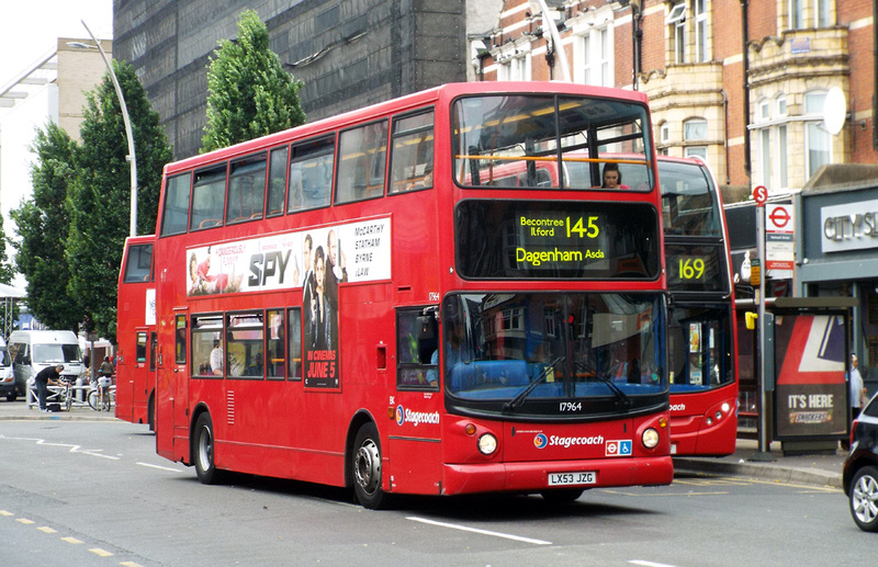 London Bus Routes | Route 145: Dagenham, Asda - Leytonstone | Route 145 ...