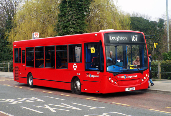 Route 167, Stagecoach London 36284, LX11AXA, Loughton