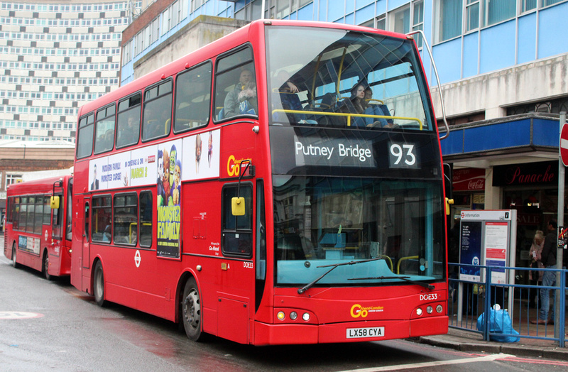 London Bus Routes | Route 93: North Cheam - Putney Bridge