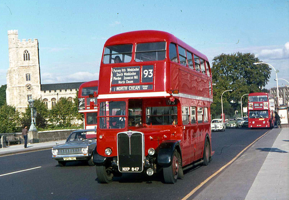 Route 93, London Transport, RT3840, NXP847, Putney Bridge
