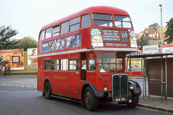 Route 119, London Transport, RT1599, KLB721, West Croydon