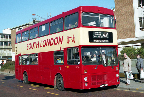 Route 403, South London Buses, M1359, C359BUV, Croydon