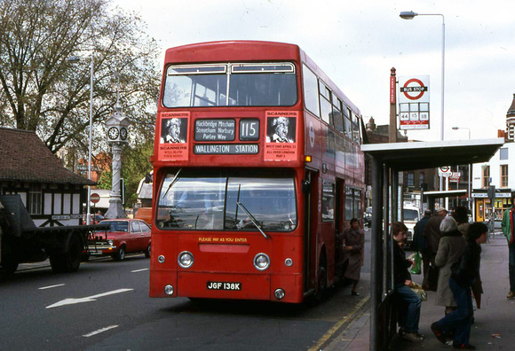 Route 115, London Transport, DMS138, JGF138K, Mitcham