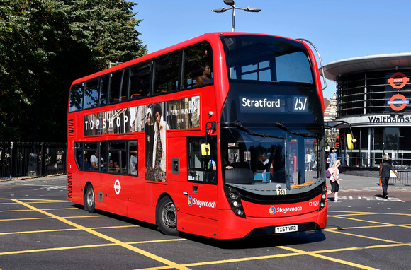 Route 257, Stagecoach London 12427, YX67VBD, Walthamstow