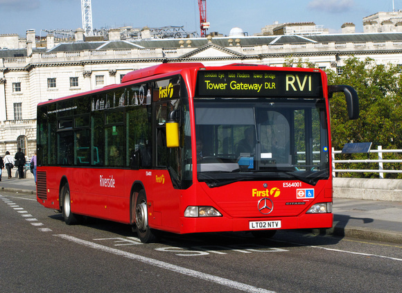 Route RV1, First London, ES64001, LT02NTV, Waterloo