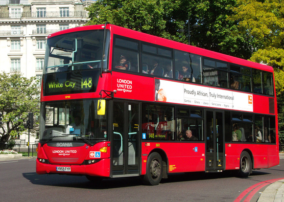 Route 148, London United RATP, SP110, YR59FYP, Marble Arch