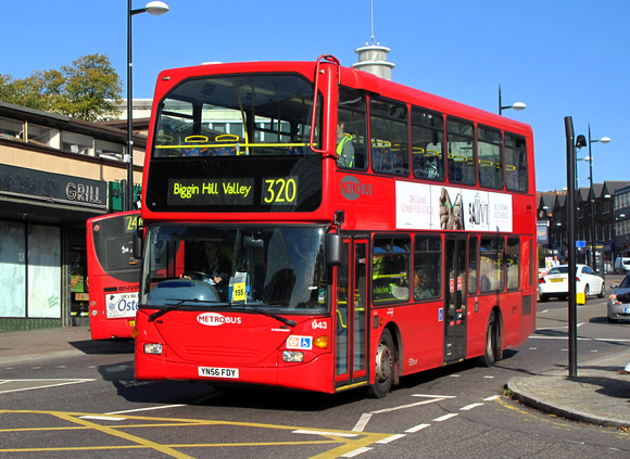 Route 320, Metrobus 943, YN56FDY, Bromley