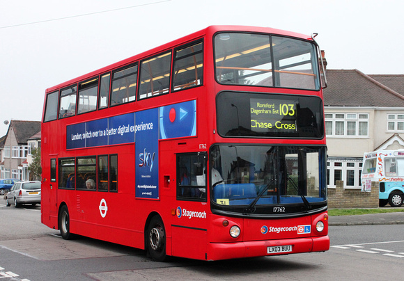 Route 103, Stagecoach London 17762, LX03BUU, North Romford