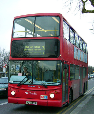 Route 3, Travel London, TA11, V311KGW, Crystal Palace