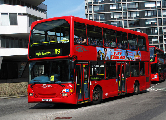 Route 119, Metrobus 455, YN03DFA, Croydon