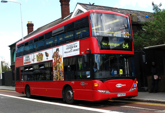 Route 64, Metrobus 968, YT59DYO, East Croydon