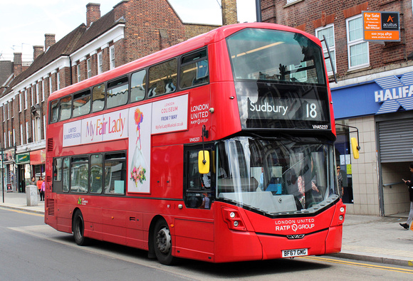 Route 18, London United RATP, VH45237, Wembley