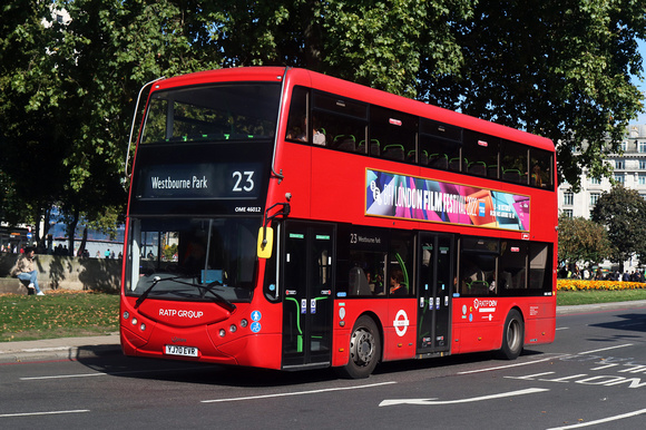 Route 23, London United RATP, OME46012, YJ70EVR, Marble Arch