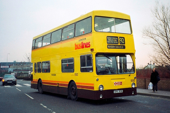 Route 92, London Buslines 1083, GHV83N, Neasden Tesco