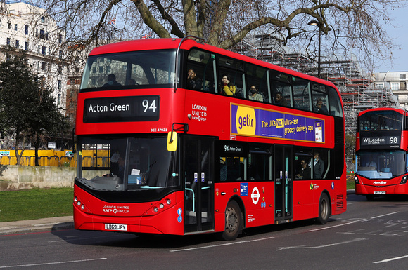 Route 94, London United RATP, BCE47021, LB69JPY, Marble Arch