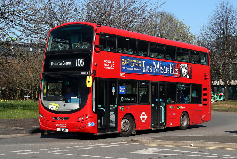 London Bus Routes | Route 105: Greenford Station - Heathrow Central ...