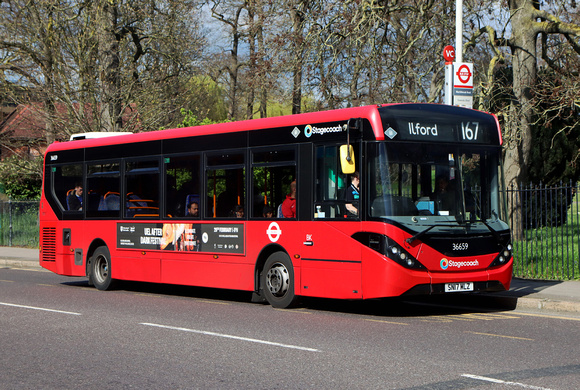 Route 167, Stagecoach London 36659, SN17MLZ, Ilford