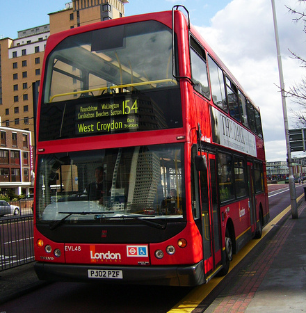 Route 154, London General, EVL48, PJ02PZF, Croydon