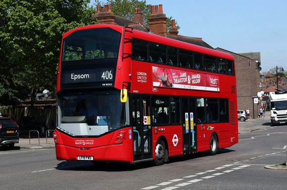 Route 406, London United RATP, VH45311, LF19FWD, Ewell