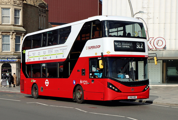 Route SL2, Arriva London, HA49, LK66HBZ, Ilford