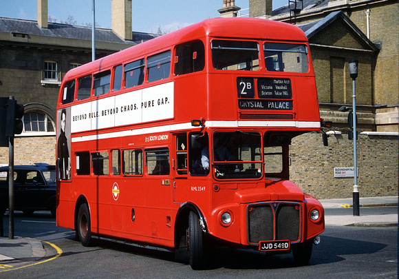 Route 2B, South London Buses, RML2549, JJD549D, Victoria