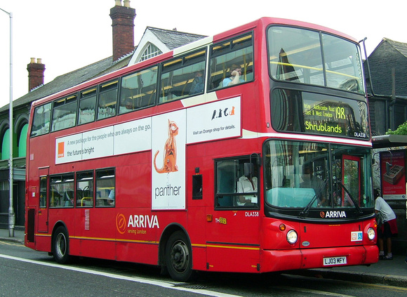 Route 198, Arriva London, DLA338, LJ03MFY, Croydon
