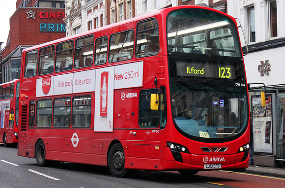Route 123, Arriva London, DW542, LJ13CFD, Wood Green