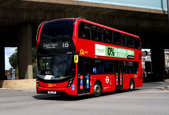 Route 115, Go Ahead London, EH146, YW17JUX, Canning Town