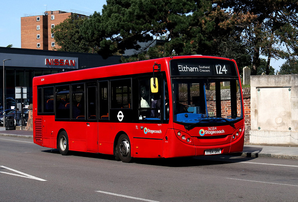 Route 124, Stagecoach London 36584, YY64GRK, Eltham