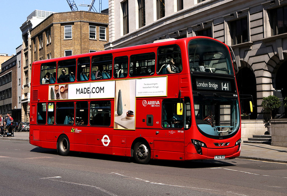 Route 141, Arriva London, HV66, LJ62BCU, Moorgate