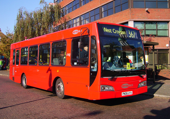 Route 367, Metrobus 267, PN06UYX, Bromley