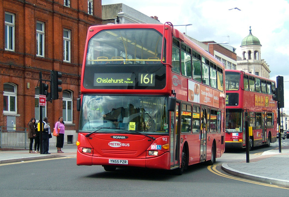 Route 161, Metrobus 912, YN55PZR, Woolwich