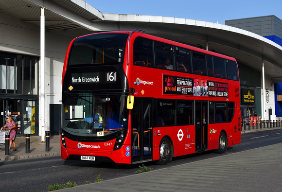 Route 161, Stagecoach London 12447, SN67XEM, North Greenwich