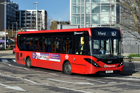 Route 167, Stagecoach London 36657, SN17MLX, Ilford