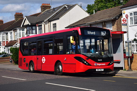 Route 167, Stagecoach London 36638, SN17MLF, Ilford