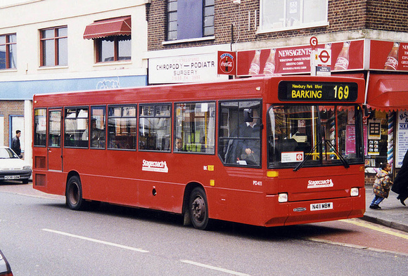 Route 169, Stagecoach London, PD411, N41MBW, Barking