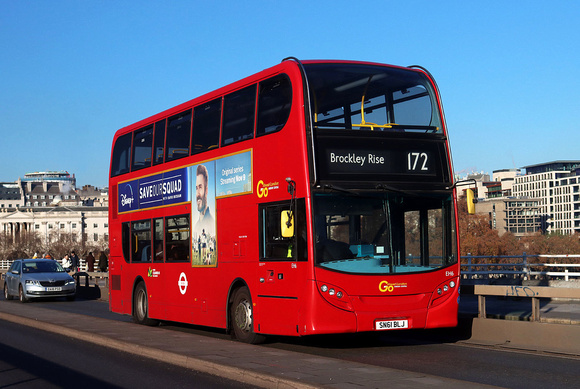 Route 172, Go Ahead London, EH6, SN61BLJ, Waterloo Bridge