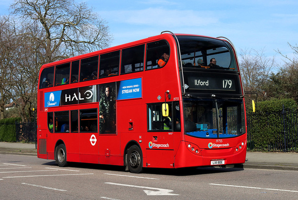 Route 179, Stagecoach London 19755, LX11BDE, Ilford