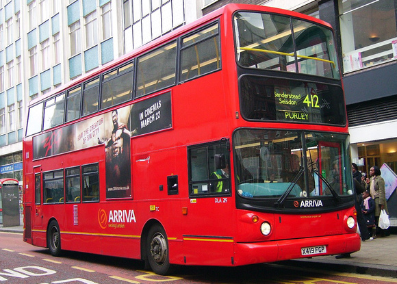 Route 412, Arriva London, DLA219, X419FGP, Croydon