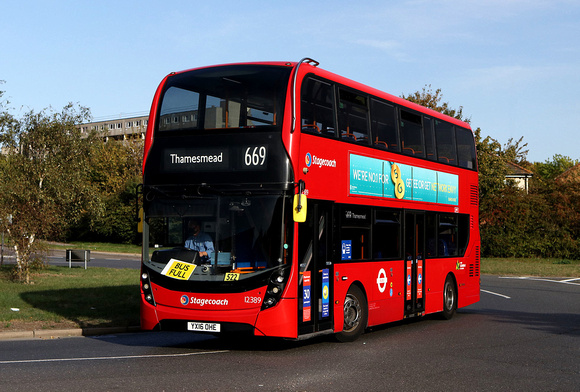 Route 669, Stagecoach London 12389, YX16OHE, Thamesmead