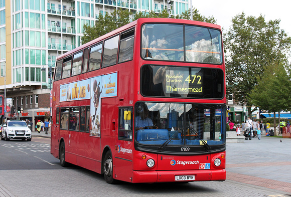 Route 472, Stagecoach London 17839, LX03BYR, Woolwich