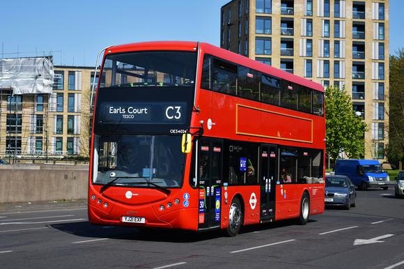 Route C3, Tower Transit, OE34024, YJ21EXF, Wandsworth