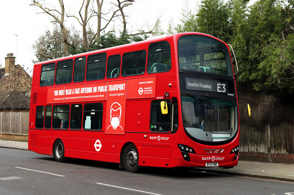 Route E3, London United RATP, VH45112, BT13YWK, Chiswick
