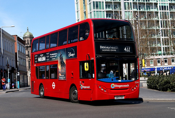 Route 422, Stagecoach London 12343, SN64OGS, Woolwich