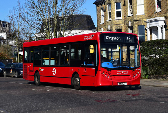 Route 481, London United RATP, DE20174, YX11FZA, Fulwell