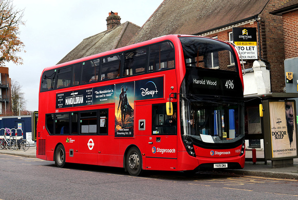 Route 496, Stagecoach London 11075, YX19OMA, Harold Wood