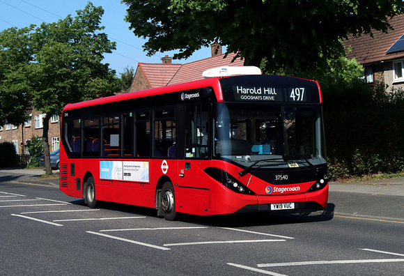 Route 497, Stagecoach London 37540, YW19VUC, Harold Hill