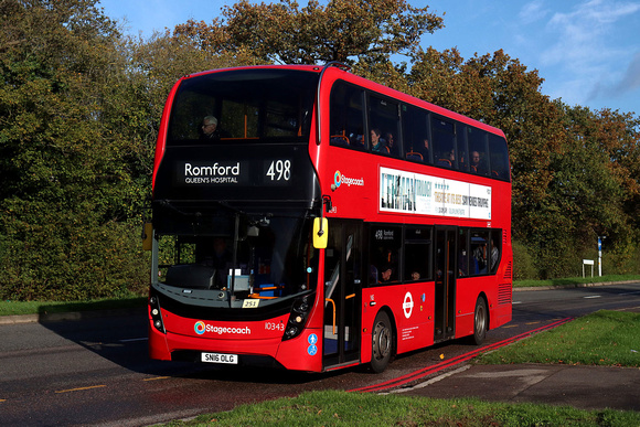 Route 498, Stagecoach London 10343, SN16OLG, Harold Park