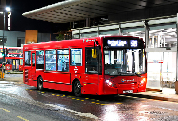 Route 309, Stagecoach London 37557, YX60DXP, Canning Town