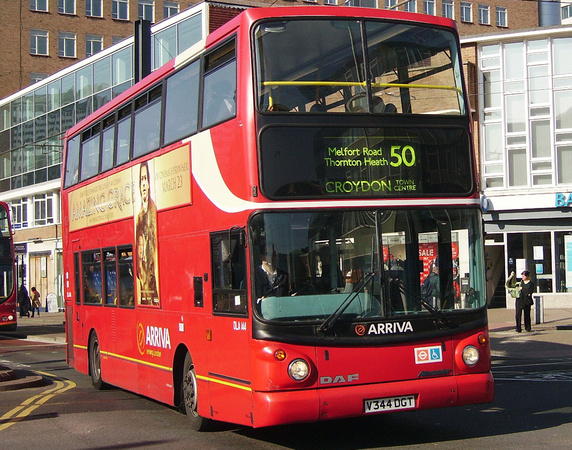 Route 50, Arriva London, DLA144, V344DGT, Croydon